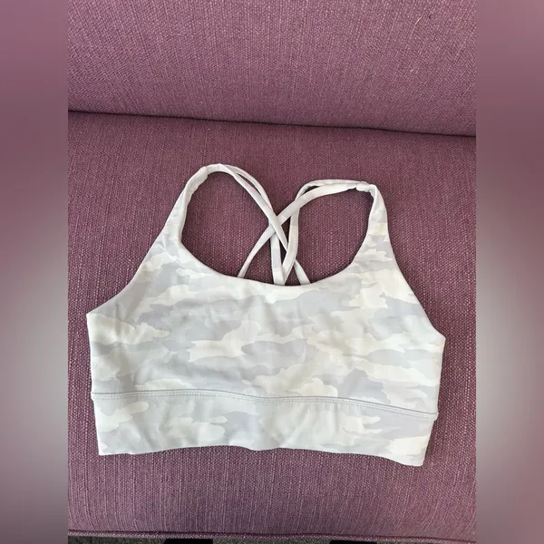 Lululemon Energy Longline Ribbed Bra Incognito Camo Jacquard - Image 3