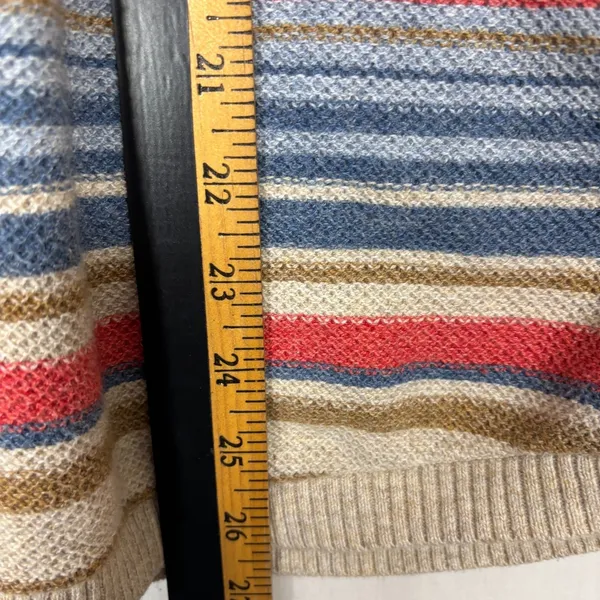 L.L.Bean Sweater Multicolor Striped‎ Cotton Boat Neck Nautical Coastal Classic M - Image 8