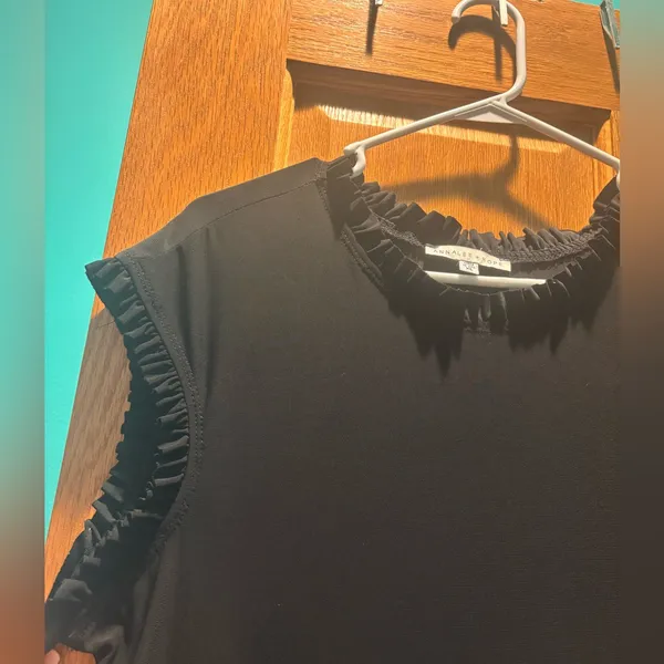 Annalee + Hope Black Sleeveless Ruffle Short Dress Size XL - Image 2