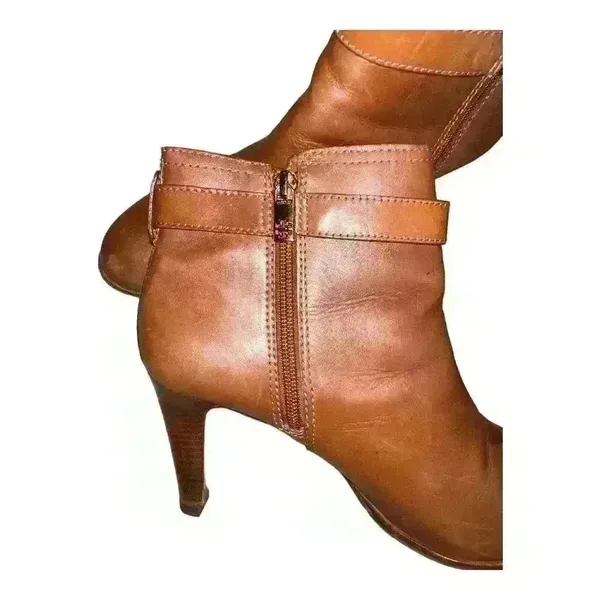 Tory Burch Brown Bristol High Heel Booties, Size‎ 10.5 - Image 6