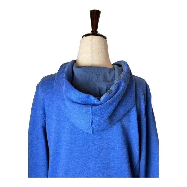 The North Face‎ Sweatshirt Women Medium Blue Logo Hoodie Athletic Gorpcore - Image 4