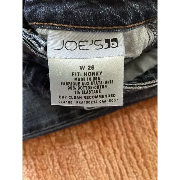 Joe’s Jeans Honey Fit Bootcut Gigi Wash Dark Blue Stretch Denim Women’s Sz 26 - Image 3