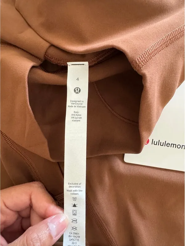 Lululemon Align High-Rise 25” Roasted Brown Size 4 NWT - Image 6
