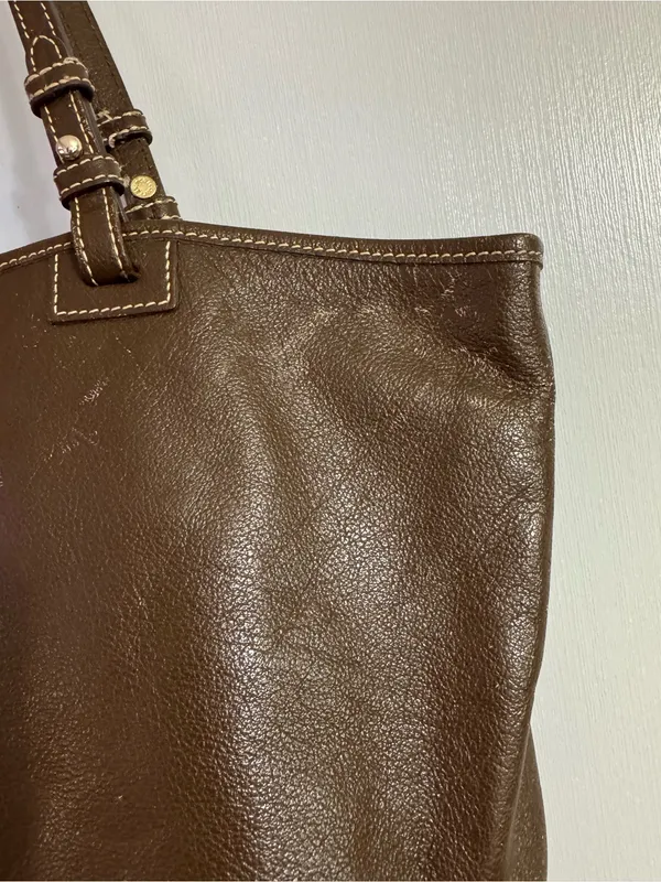 Dooney & Bourke Chocolate Brown Leather Shoulder Tote - Image 7