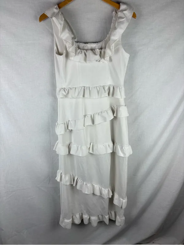 Show Me Your Mumu White Ruffled Greta Dress Size XL - Image 5