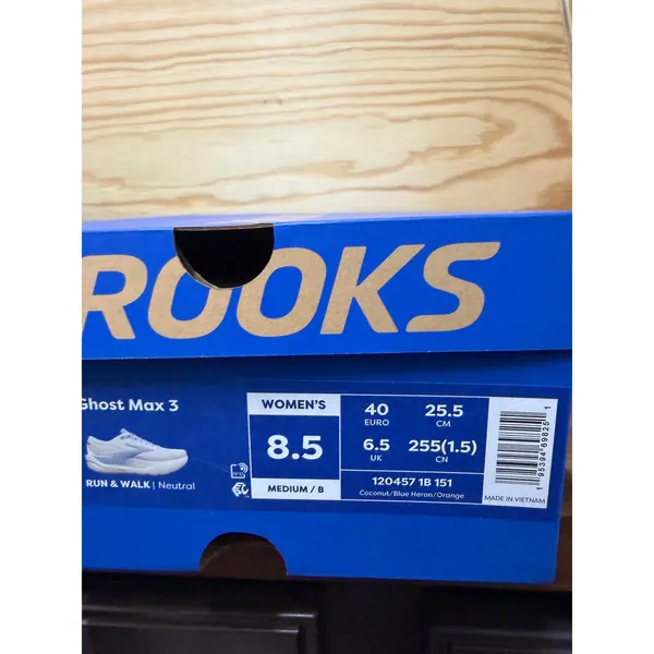 Brooks Ghost Max 3 Womens Running Shoes Size 8.5 Coconut Blue Heron NWB $160 ORG - Image 5