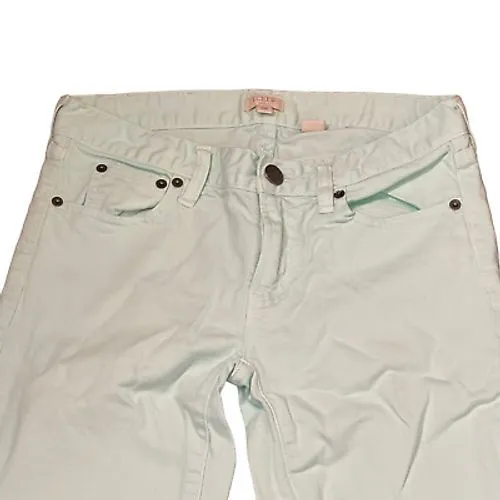 J. Crew‎ Womens Jeans Size 26 Mint Green Stretch Cotton Blend 28X27 - Image 2