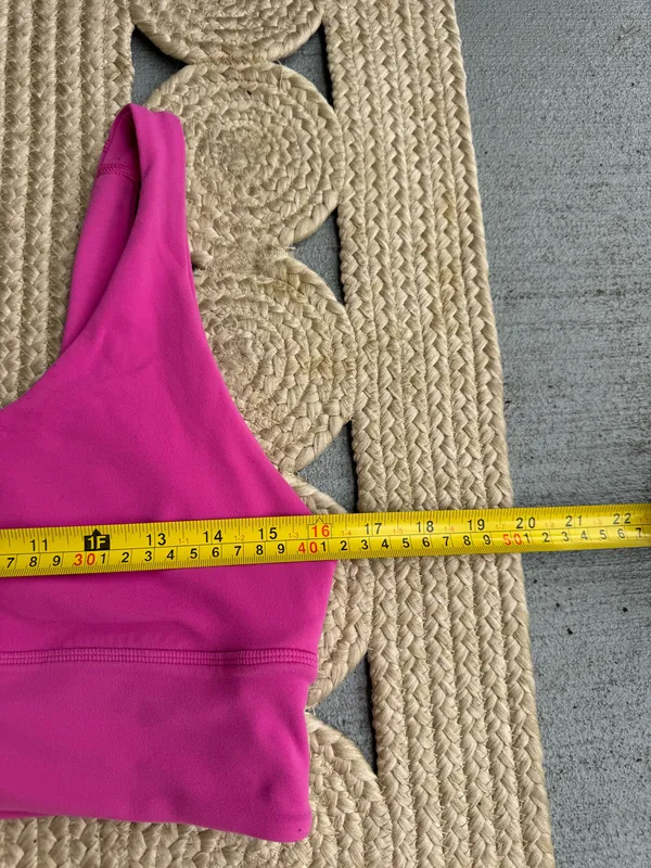 Lululemon Pink Bright Athletic Sports Bra Top Size 12 - Image 6