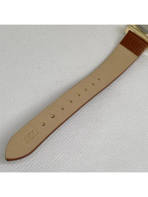 Accutime gold tone women’s watch watch 32mm quartz analog brown leather running - Image 8