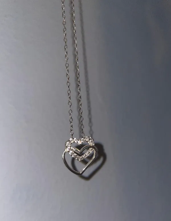 Heart necklace Silver - Image 2