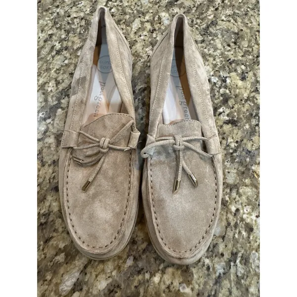 Paul Green Dusty Flats in a soft suede beige Size 5.5 US 8 Loafer Bow - Image 2