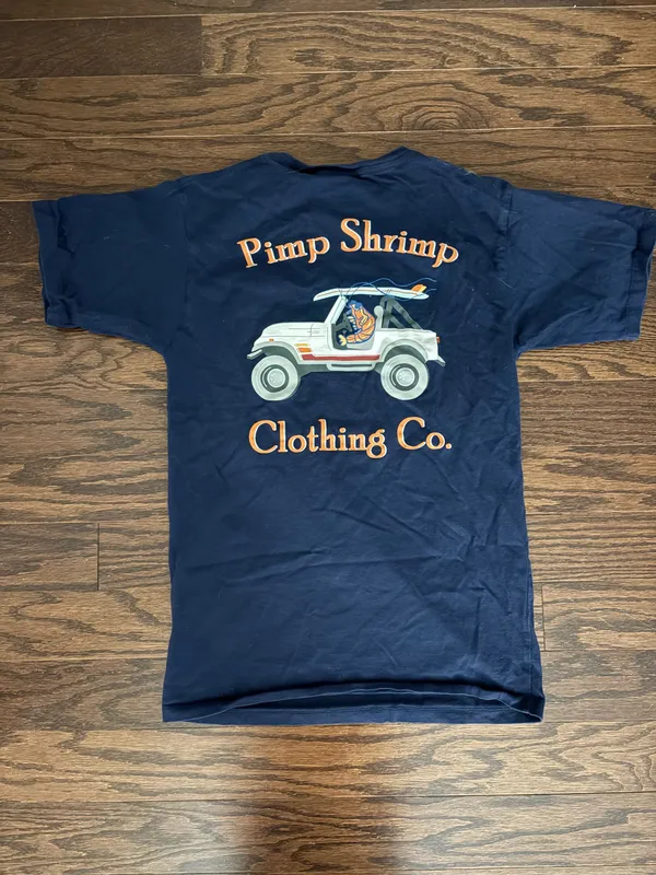 Pimp Shrimp Tshirt Blue - Image 2