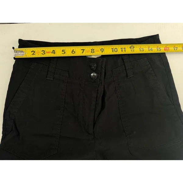Anthropologie Maeve The Naomi Pants Sz 12 Black High Rise Wide Leg Utility - Image 8