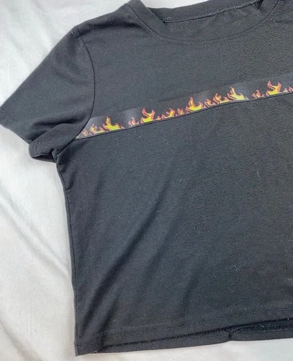 NEW Fire Tshirt Black - Image 2