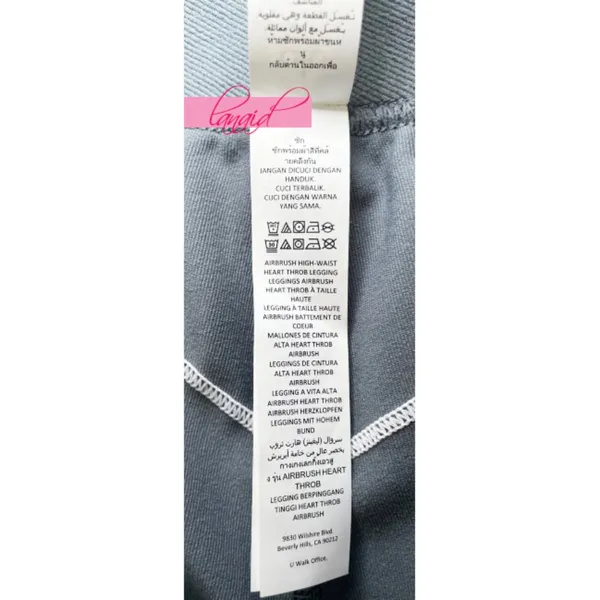 Alo Airbrush High-Waist Heart Throb Legging Steel Grey White Hi-Rise Waisted XS - Image 9