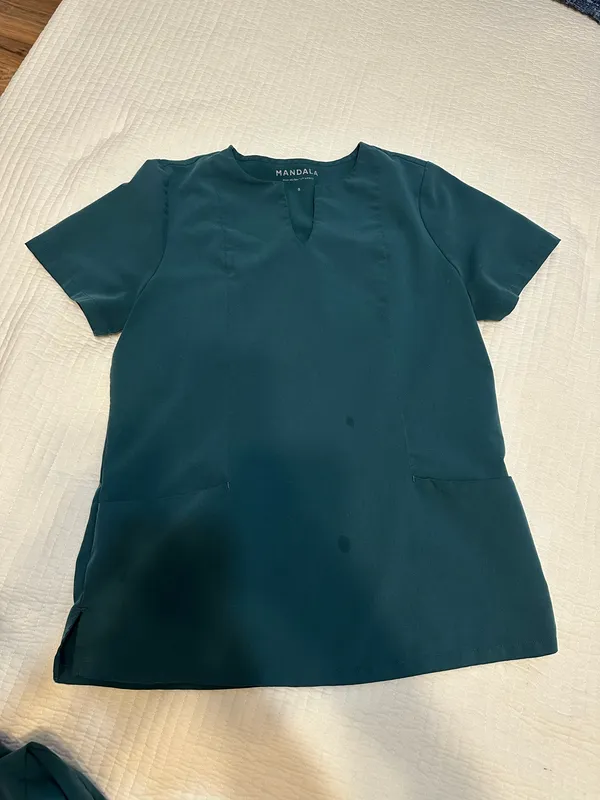 Women’s Mandala Scrubs Caribbean Blue Set Size S - Image 3
