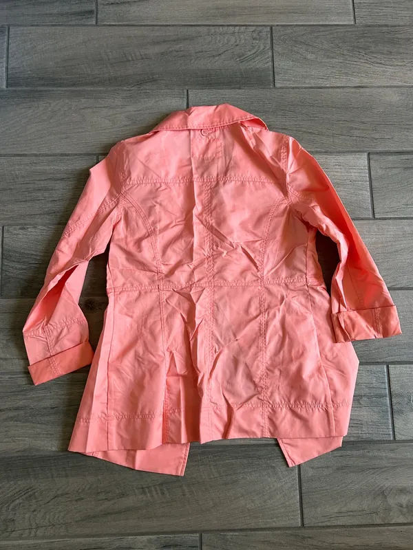 Hurley Coral Double-Breasted Trench Coat - Image 4