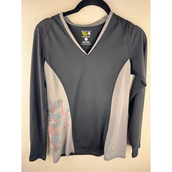 Mountain Hardwear Long Sleeve‎ V Neck Athletic Shirt Womens S Hiking Outdoor - Image 2