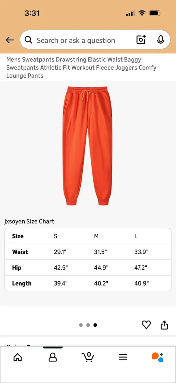 Men’s Amazon orange sweatpants - Image 2