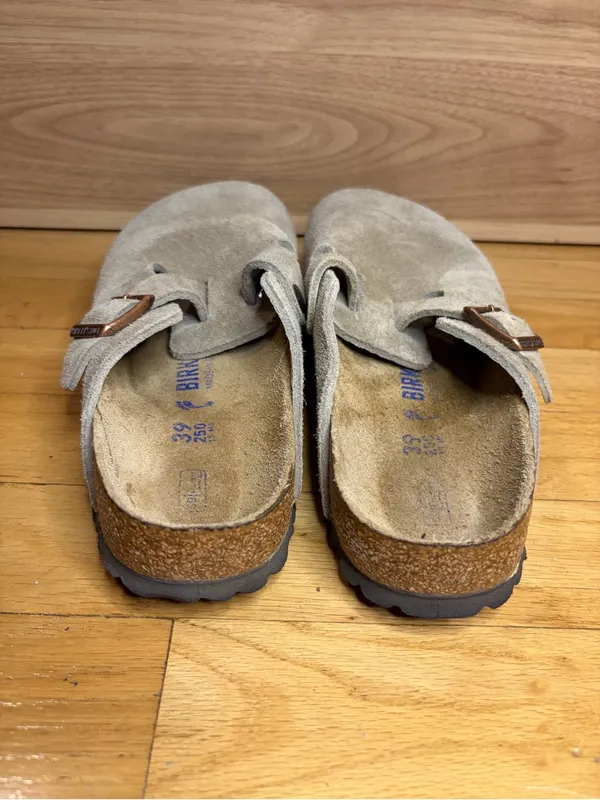 Birkenstock Boston Suede Soft Footbed Sandals - Size 39 - Image 4
