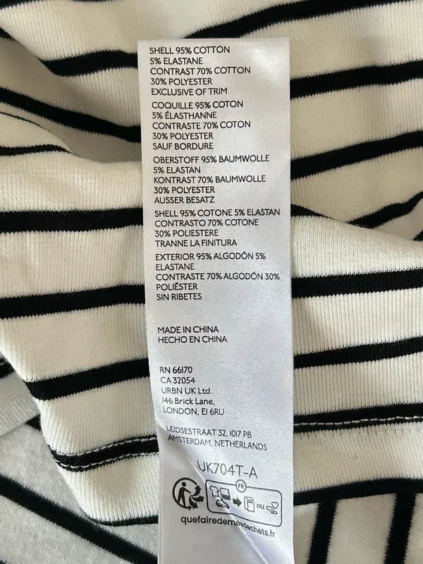 MAEVE Anthropologie Black and White striped Boxy Muscle Tee small NEW - Image 5