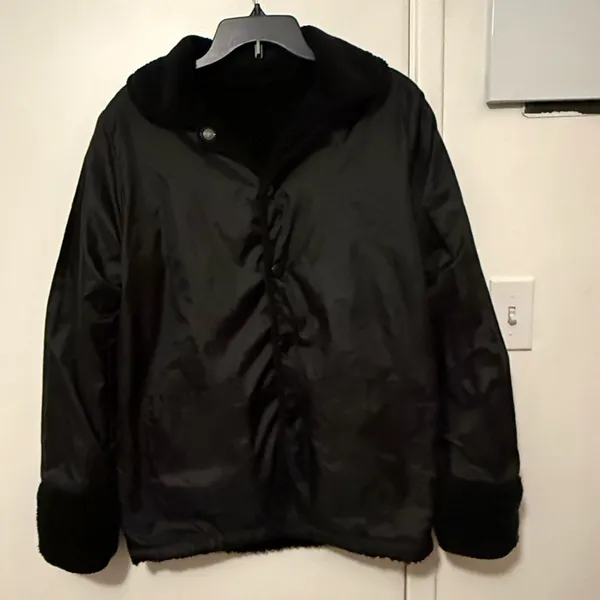 Cozy Black Teddy Jacket Reversible for Women. - Image 6