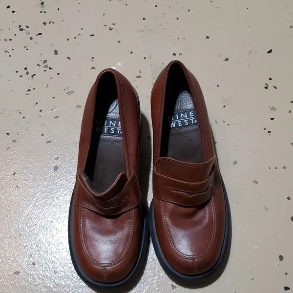 NINE WEST CROMWELL LEATHER SHOES SIZE 5 1/2M - Image 3