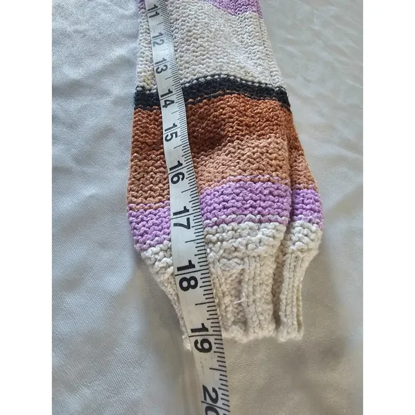 Billabong Sweater Sz S‎ Seeing Double Striped Boxy Comfy Lagenlook Earthy - Image 8