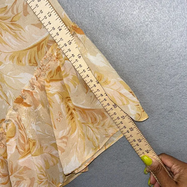 Vici Boho Floral Mini Dress Medium Yellow Ruffle Flowy Festival Summer Chic - Image 8