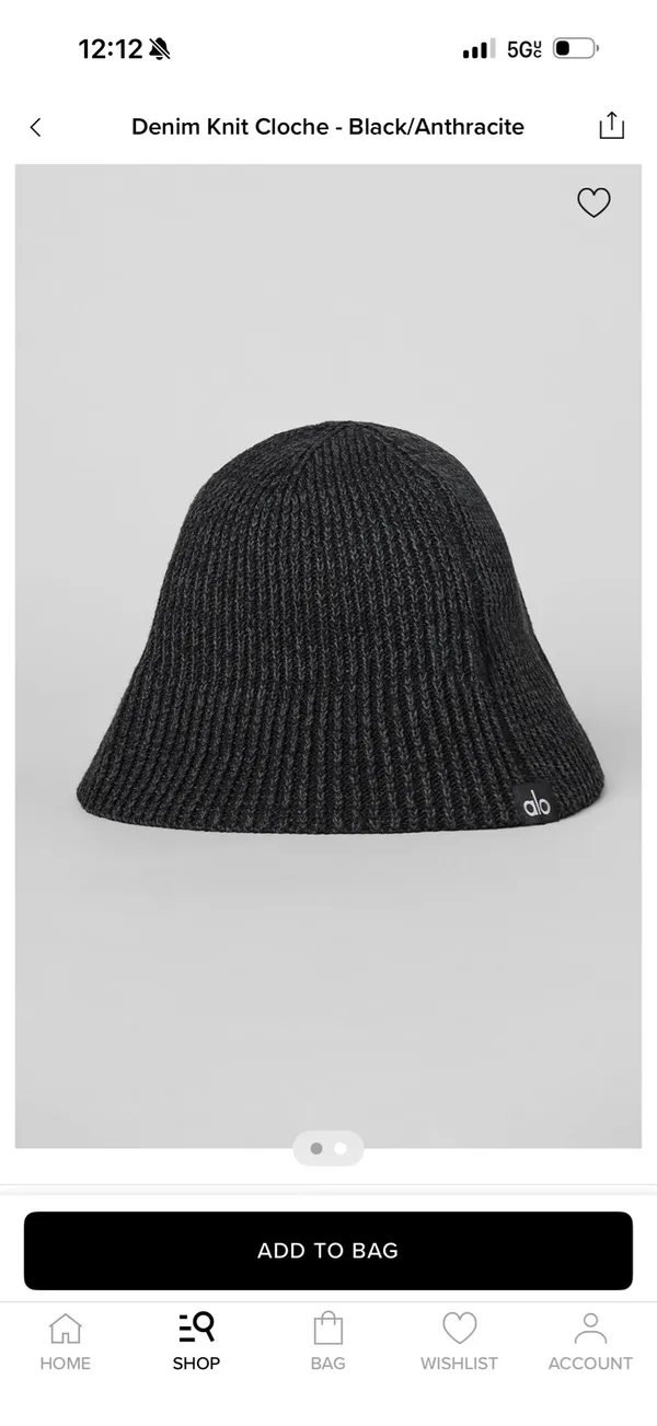 Alo Denim Knit Cloche Hat - Image 2