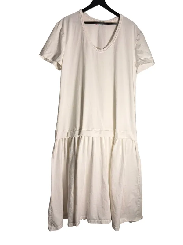 Free People Beach Herron Drop-Waist Maxi Dress Size Large White - Image 4