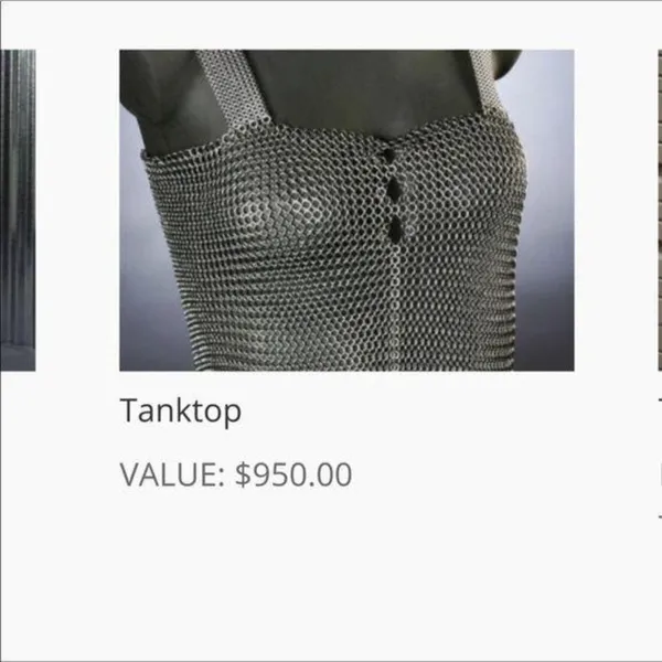 Elaine unziker metal Chainmail tank top cosplay soldered rings medieval larping - Image 8