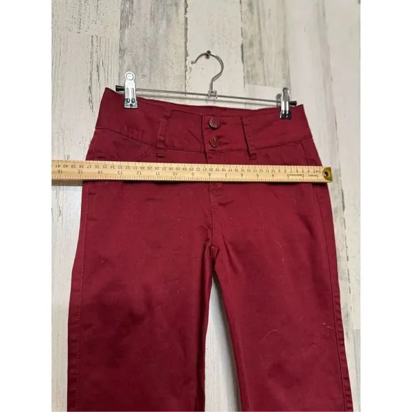 Burgundy skinny jeans Red Size 2 - Image 8