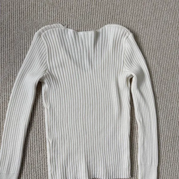 John Galt white v neck sweater - Image 3