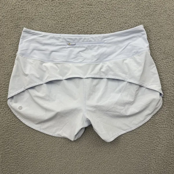 Lululemon Speed Up Shorts High Rise 4" Blue Linen Athletic Athleisure Women's 12 - Image 2