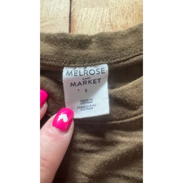 Melrose and Market Olive Green Halter Neck‎ Tank Top Small - Image 2