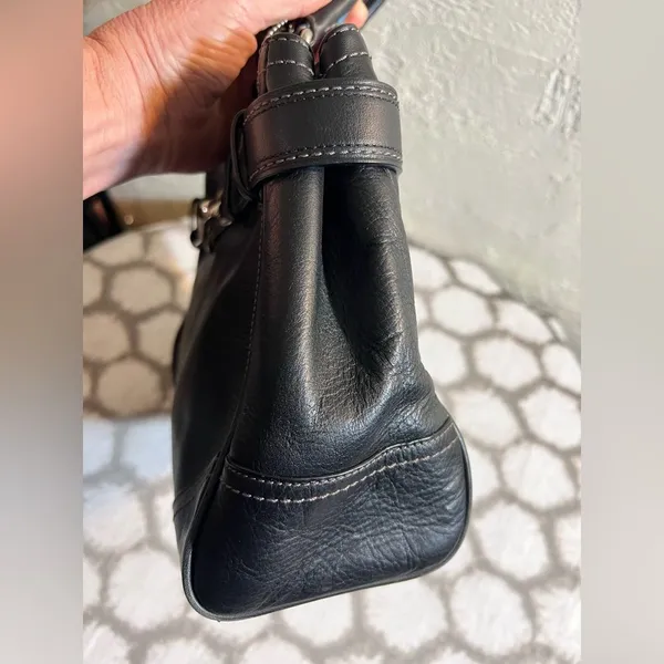 COACH Black Leather Handbag, Vintage, gently used, great condition - Image 6