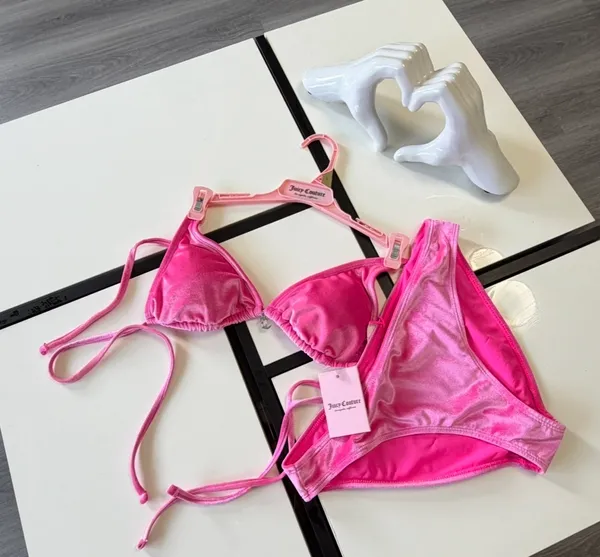 ✨ juicy couture pink velvet bikini set size l nwt 💖 - Image 4