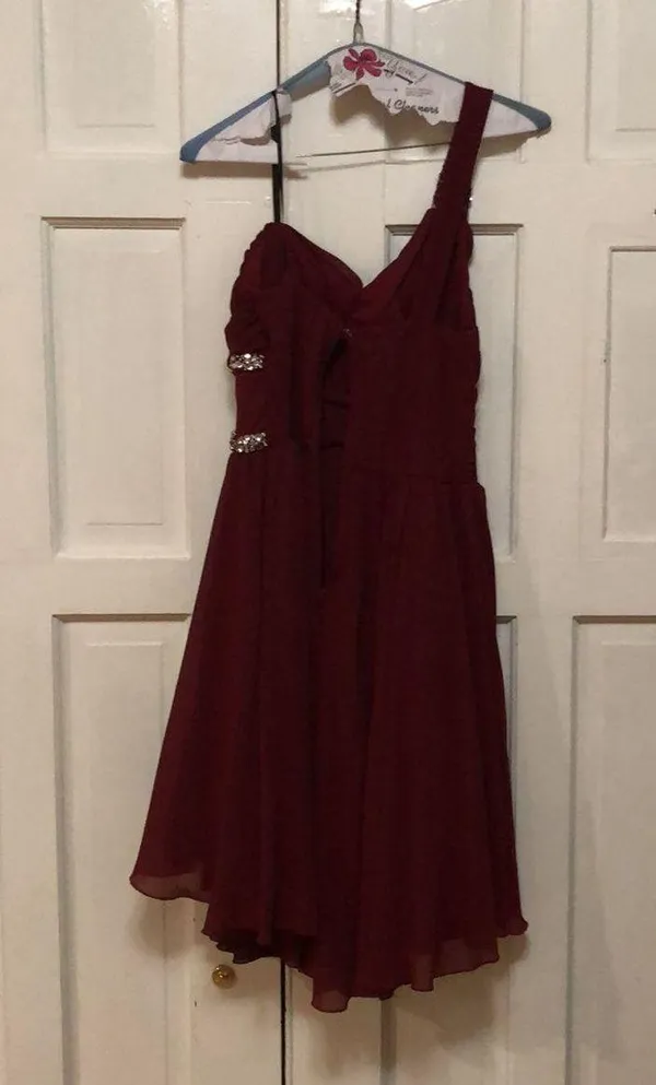One strap dark red dress Size M - Image 2