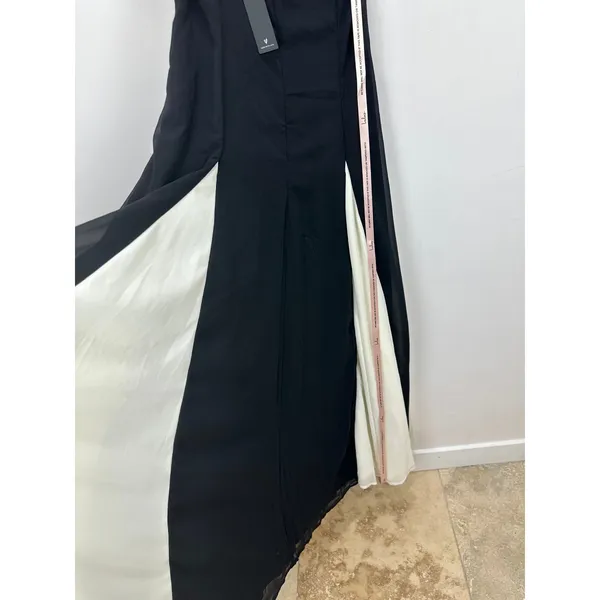 Lulus Elisha Black and White Sleeveless Maxi Dress Formal Evening XL NWT - Image 13