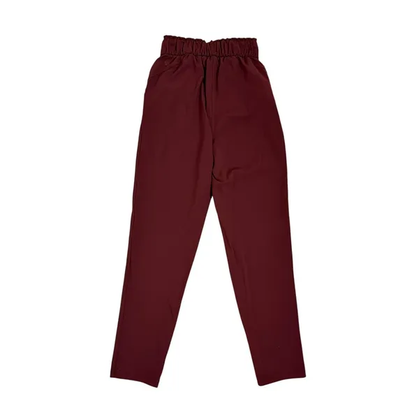 Lululemon Drawstring Stretch High-Rise Athleisure Jogger Pants Red Merlot Size 0 - Image 3
