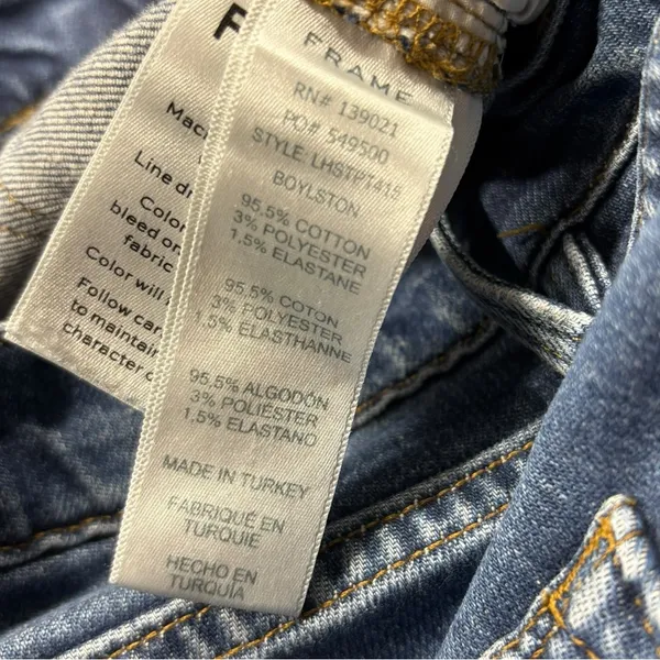 Frame Le High Straight Leg Denim Jeans Womens Size 26 Pintucked Boylston Wash - Image 6