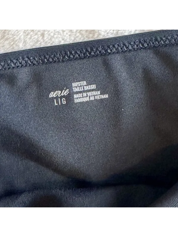 NWT Aerie Black Hipster Bikini Bottoms - Size: Large - Image 2