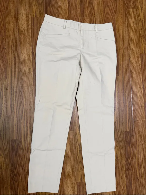 Club Monaco Matie Mid Rise Beige Preppy Minimalist Capsule Dress Pants Size 0 - Image 2