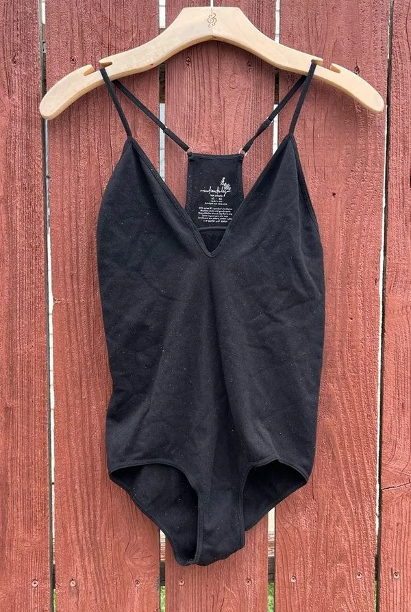 Free People Move Along Black Bodysuit Size M/ L - Image 7