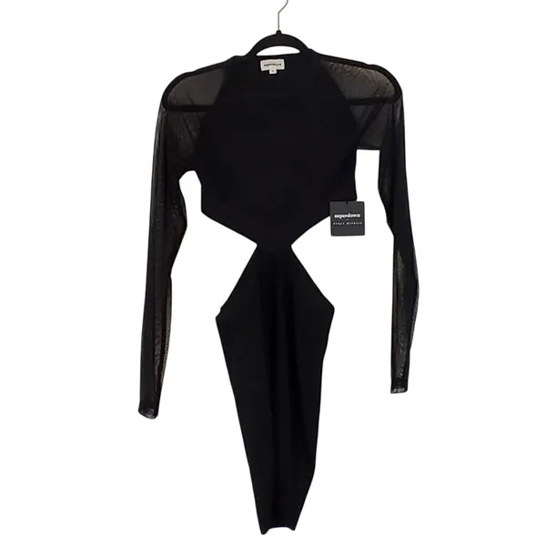 NWT Revolve Superdown Hit the Club Black Bodycon Mini Dress SM Draya - Image 3
