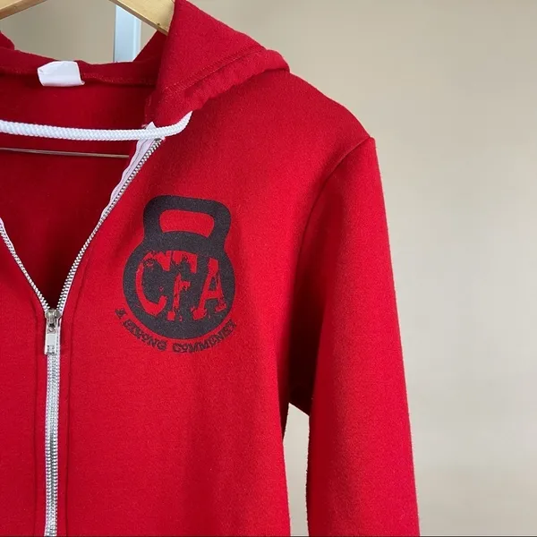 American Apparel CrossFit Absolute Full Zip Hooded Jacket Size Small - Image 7