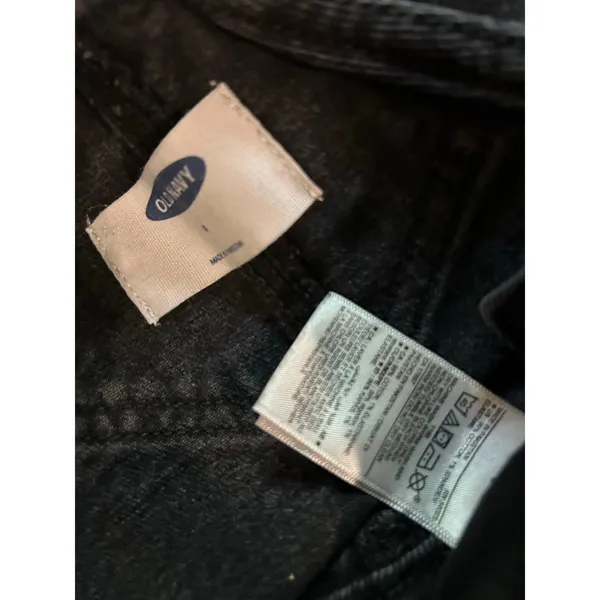 Old Navy O.G. Straight Black Y2K Jean Overalls Size 0 Women's Utility Denim - Image 7