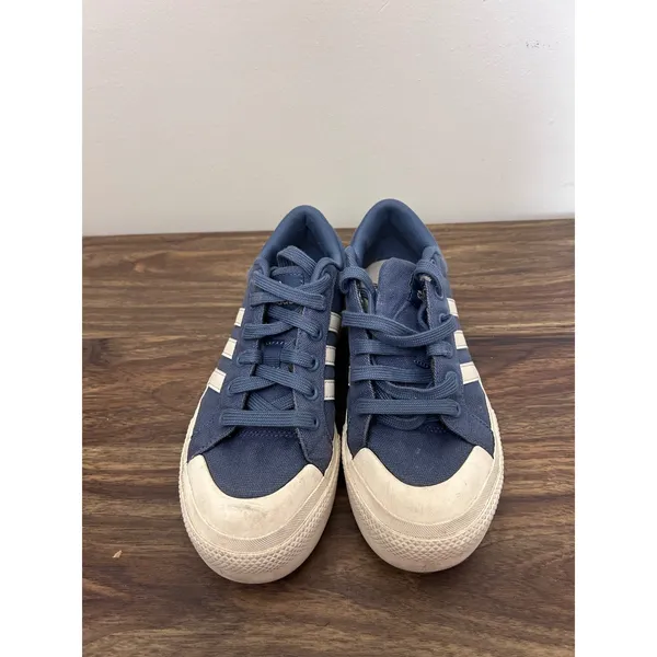 Adidas Nizza Platform Navy‎ Blue Canvas Low Top Sneakers ID1084 Womens 5 - Image 5