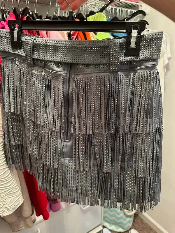The Pants Store rhinestone fringe skirt - Image 3